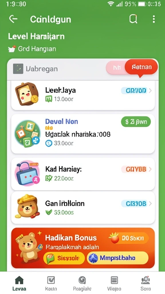Sistem hadiah yang menggembirakan dan bermanfaat.