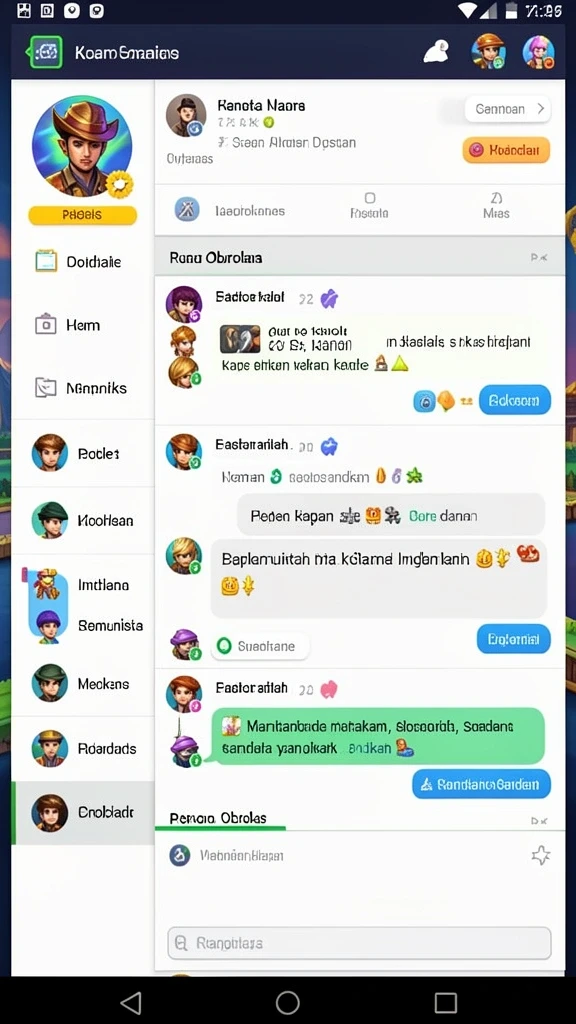 Tampilan menu utama yang menarik dan mudah dinavigasi.