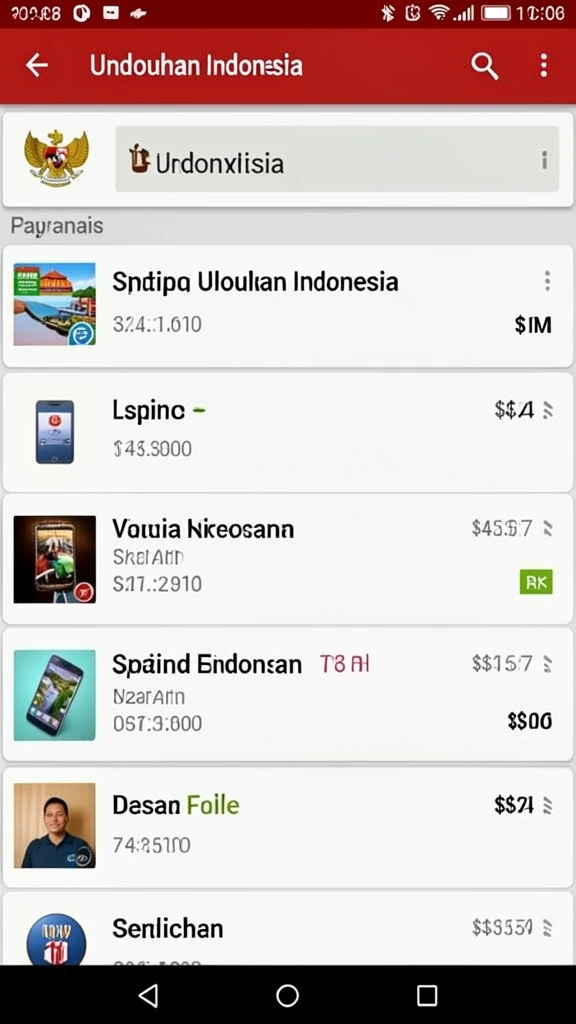 Tampilan awal aplikasi yang menarik.