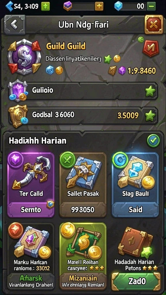 Karakter unik yang dapat dipilih.