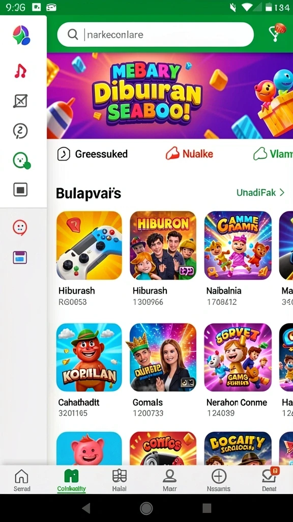 Screenshot menampilkan antarmuka utama game yang menarik.