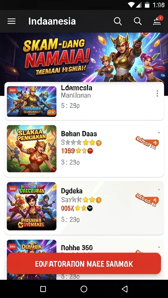 Berbagai pilihan karakter untuk dimainkan.