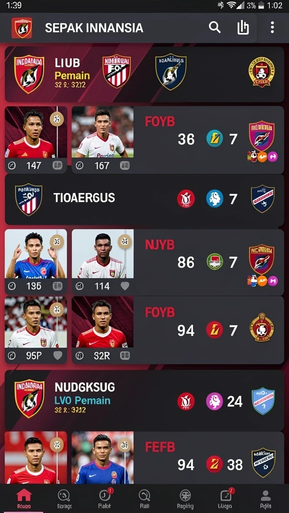 Leaderboard yang menunjukkan peringkat pemain teratas.